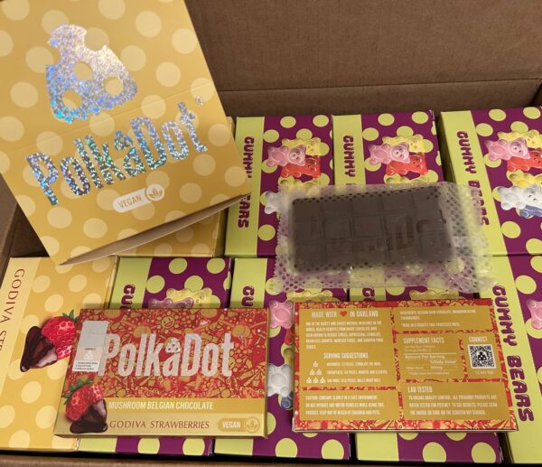 PolkaDot chocolate mushroom bars: